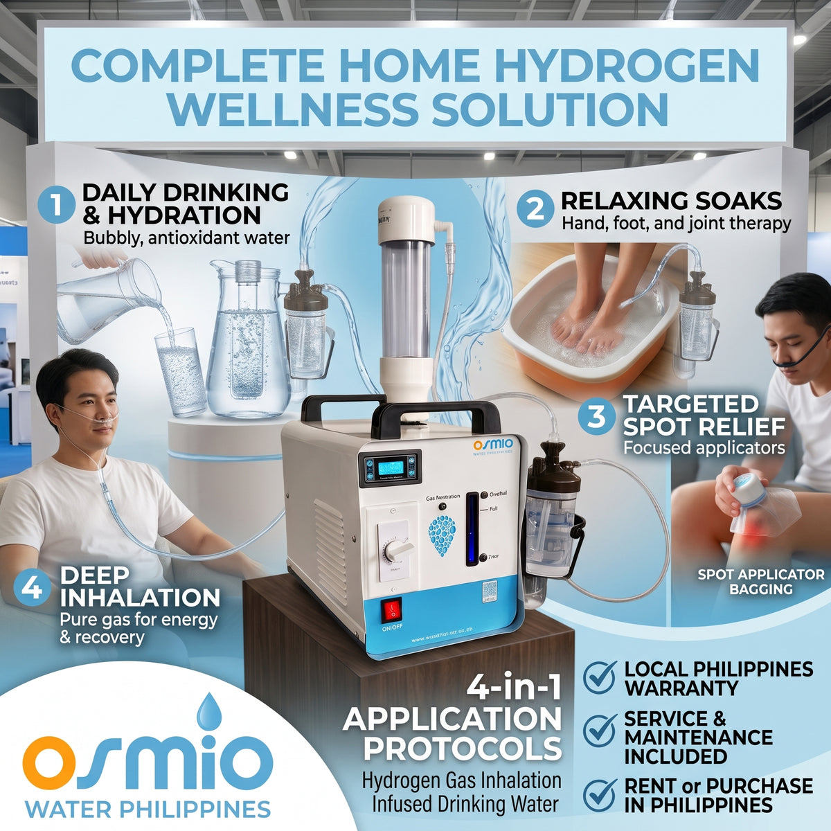 Osmio Infinity Hydroxy Gas/Water Production Electrolysis System